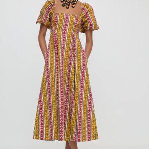 Hill House Home The Matilda Dress in Ikat Topiary